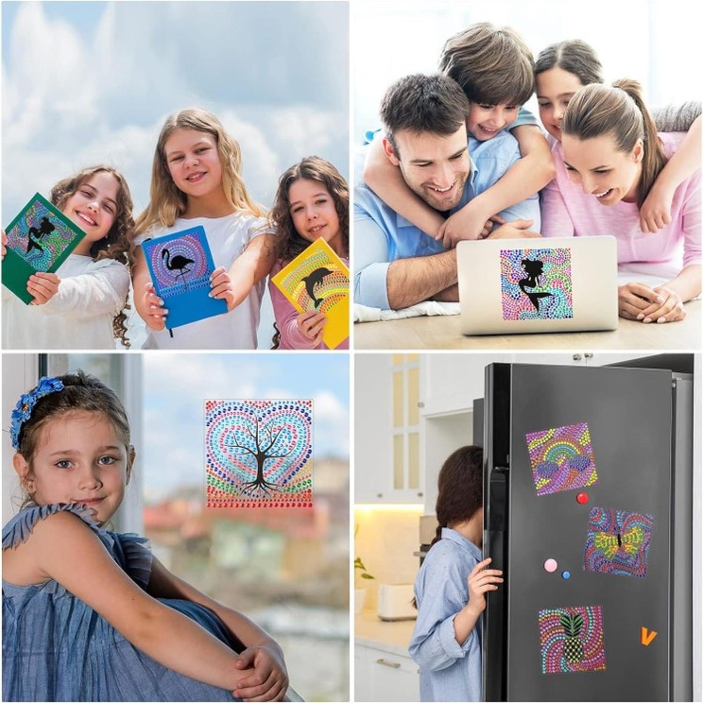 Arte en gemas Árbol-Flor-Cisne