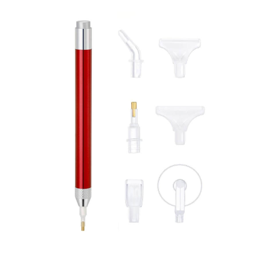 Lápiz con luz para pintura diamante con puntas intercambiables