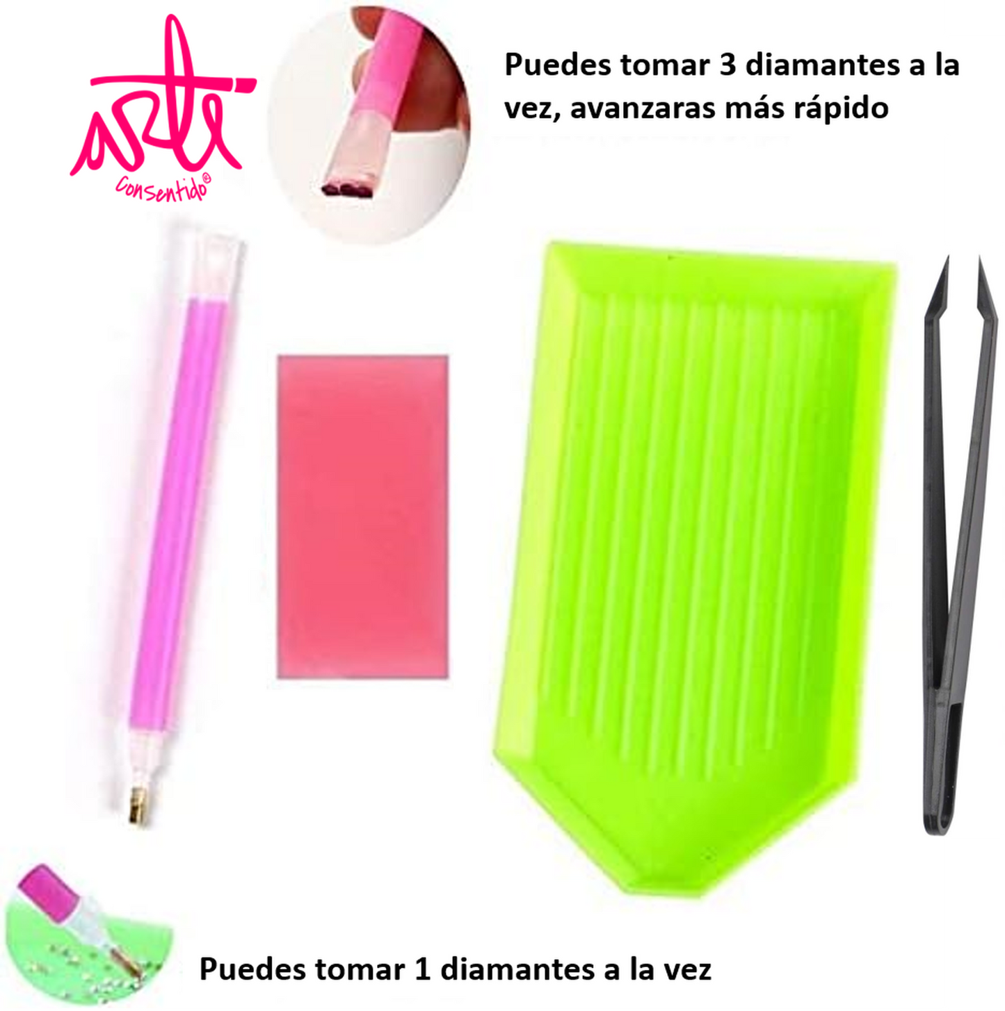 Pintura con Diamantes Cebra by @Daniconlapiz 30x40 con Bastidor (diamante redondo)