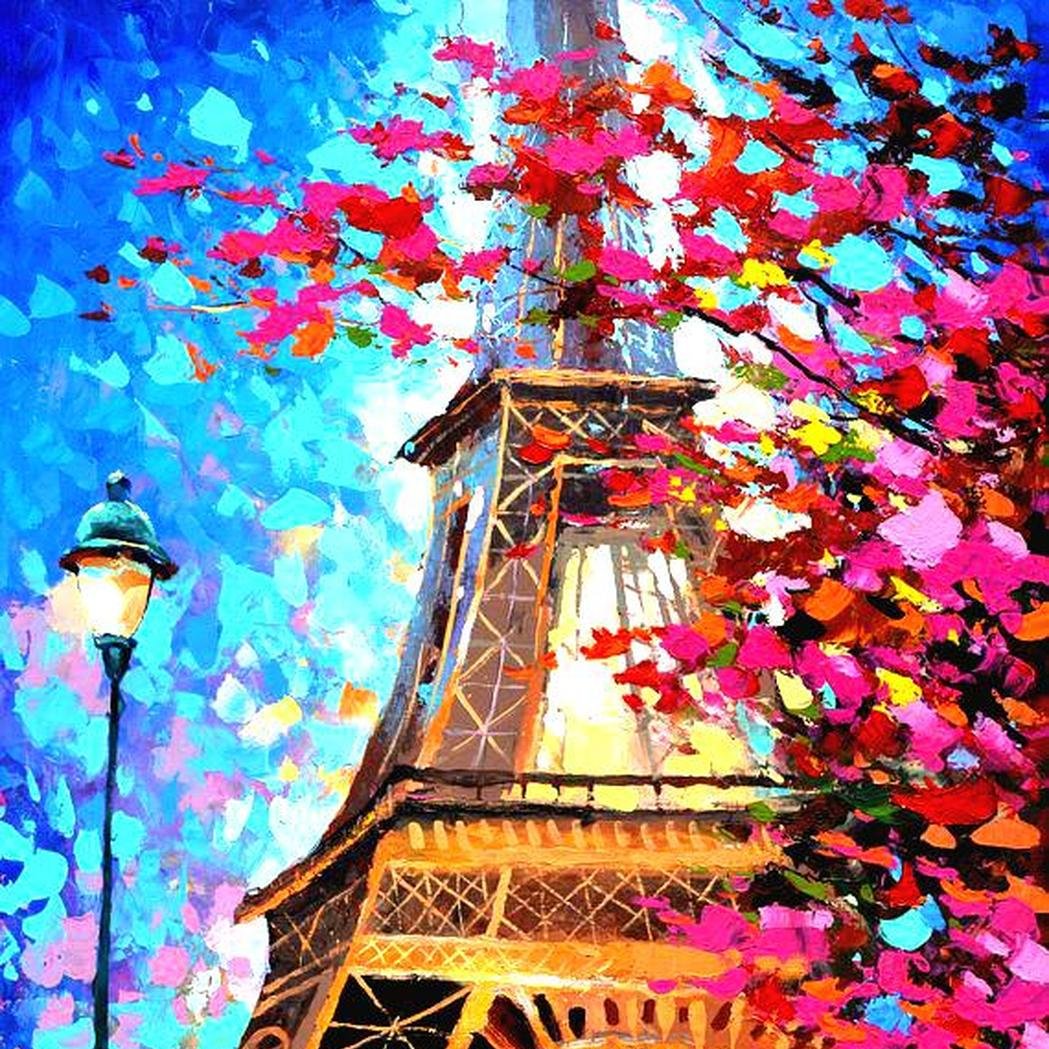 Pintura por números otoño en París (sin bastidor) 30X40