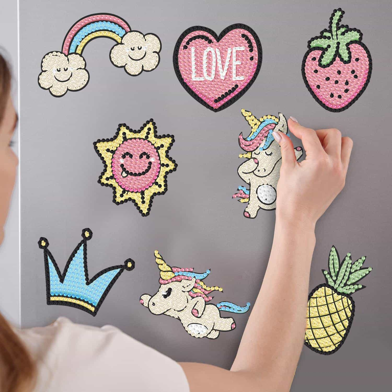 Pintura con diamantes set stickers Unicornio