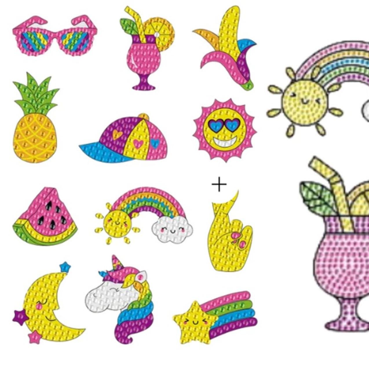 Pintura con diamantes set stickers Arco iris