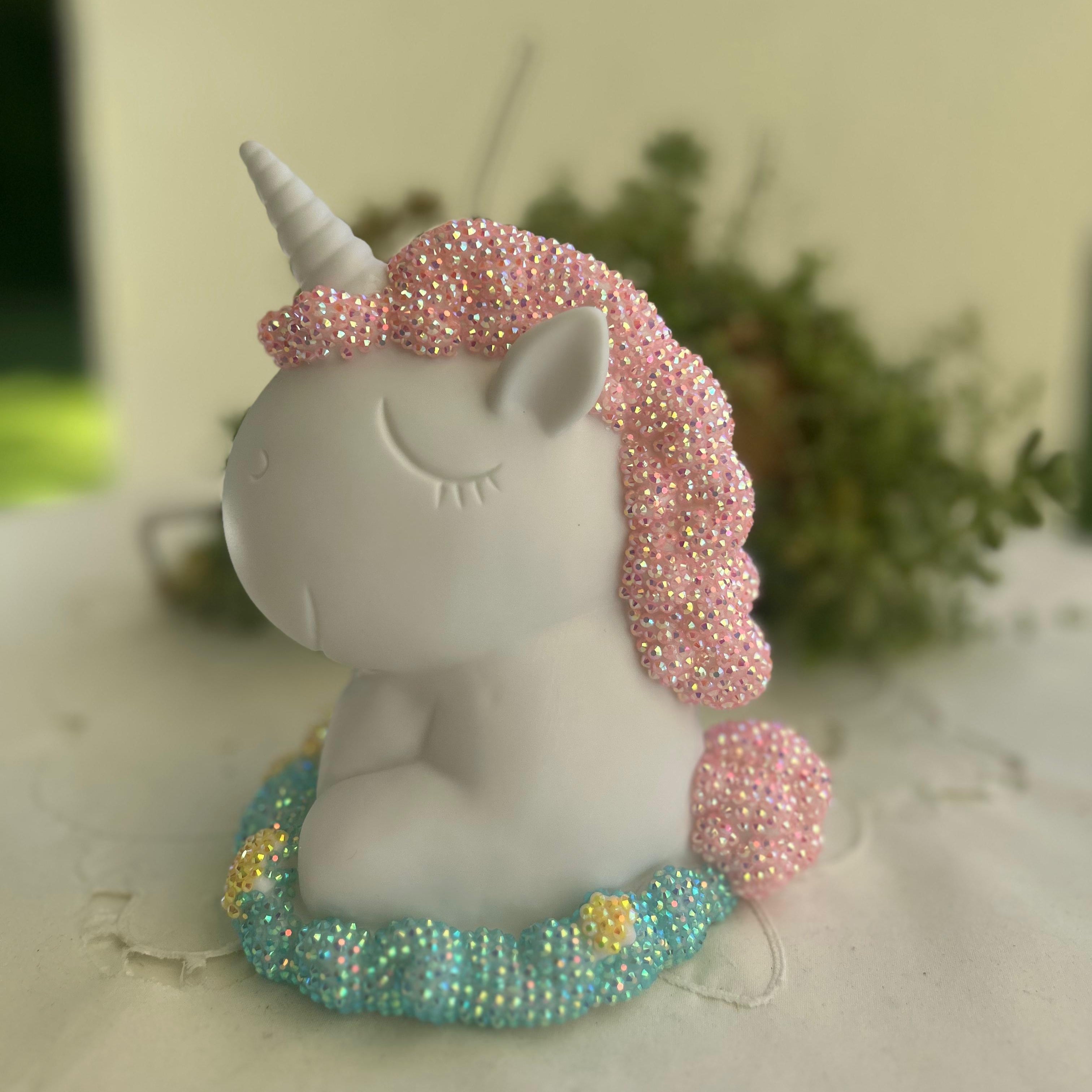 Pintura con Diamantes Alcancía Unicornio