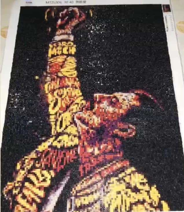 Pintura con Diamantes Freddy Mercury 30X40