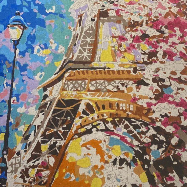 Pintura por números otoño en París (sin bastidor) 30X40