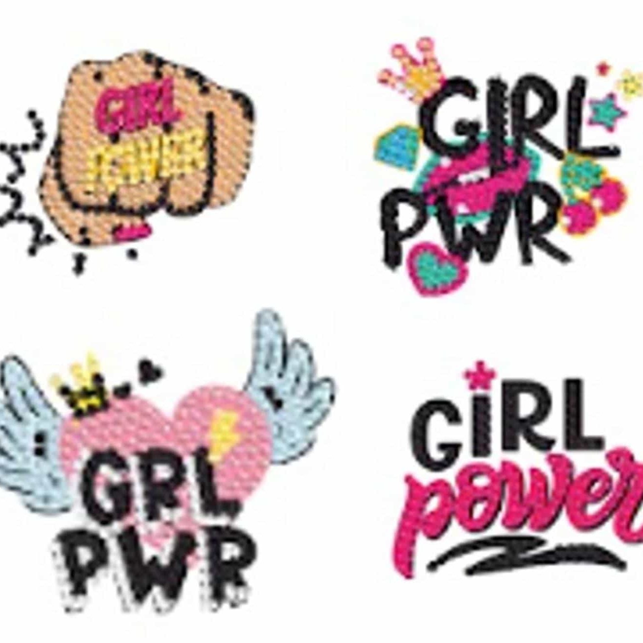 Pintura con diamantes set stickers Power girl