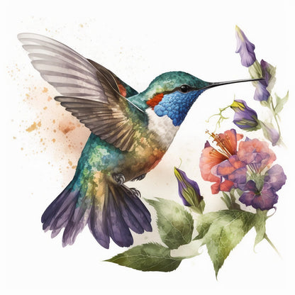 Set de 3 cuadros  pintura por número  Colibri de 20x20