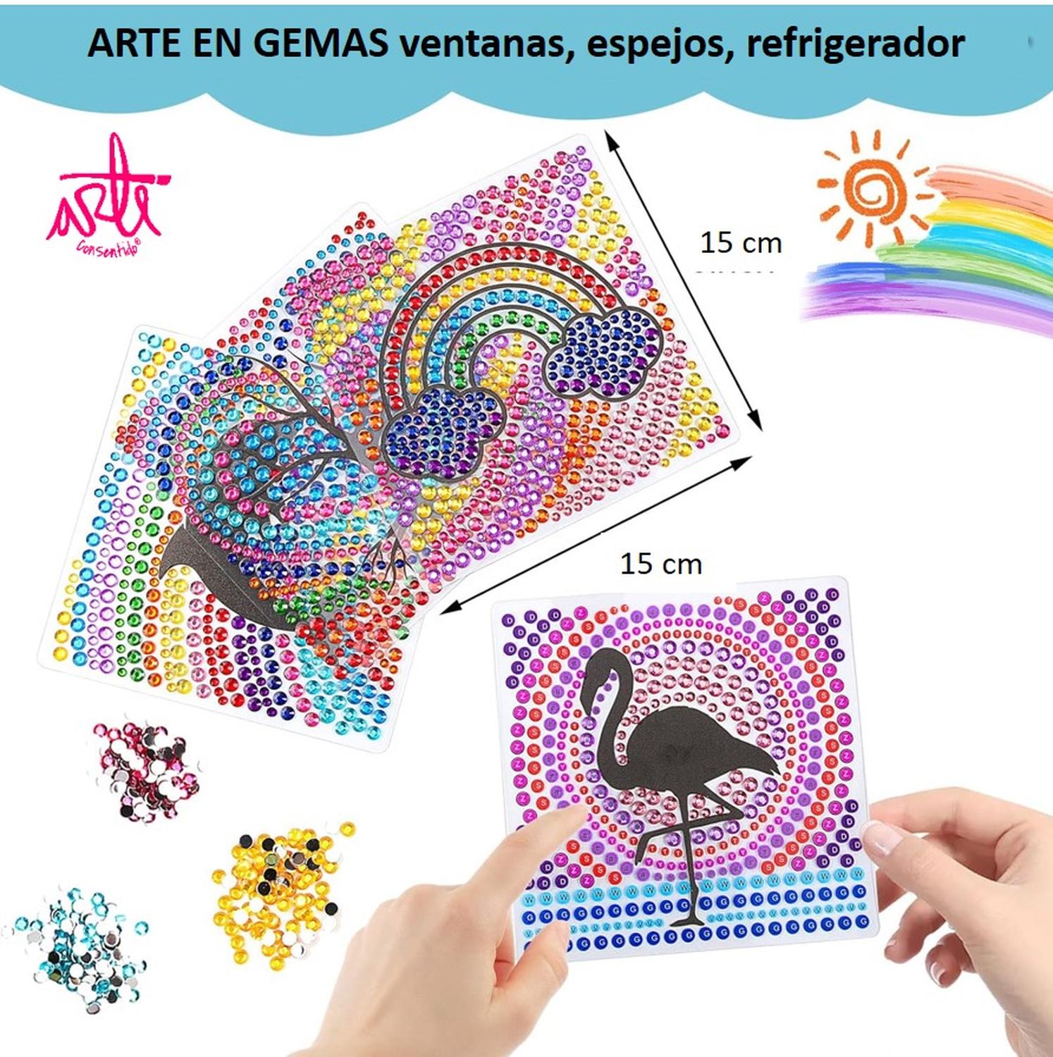 Arte en gemas Delfín-Sirena-Tortuga