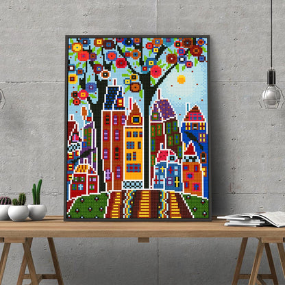 Pintura con Diamantes Ciudad 30X40