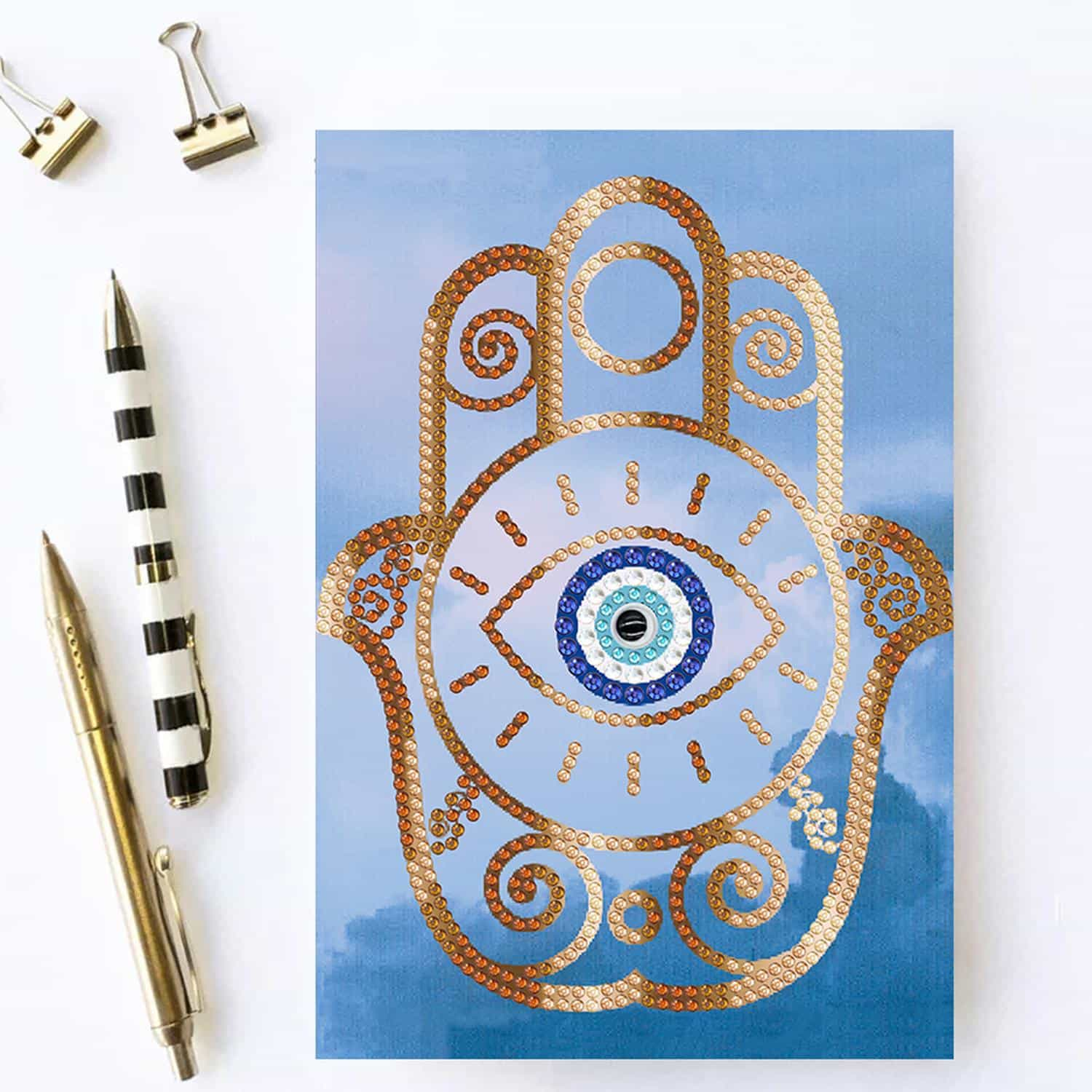 Pintura con Diamantes Cuaderno Hamsa 21x14 cms 50 Páginas