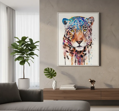 Pintura con Diamantes Leopardo 20X25