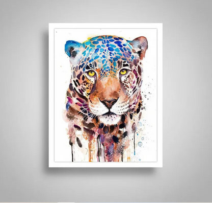 Pintura con Diamantes Leopardo 20X25