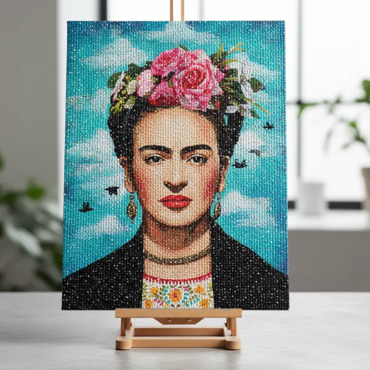 Pintura con Diamantes Kahlo 30x30