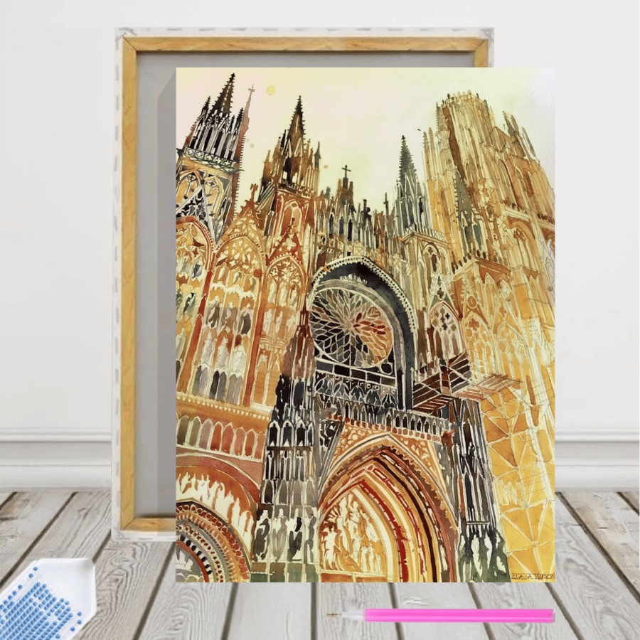 Pintura con Diamantes Sagrada Familia 40X50 con Bastidor