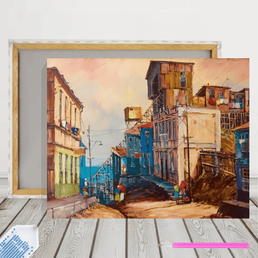 Pintura con Diamantes Valparaíso Eterno 40X50 con Bastidor