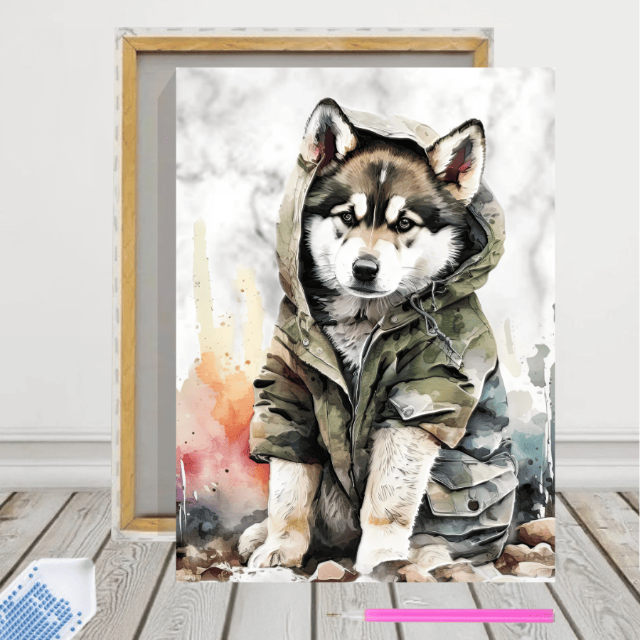 Pintura con Diamantes Husky 30x40 con Bastidor