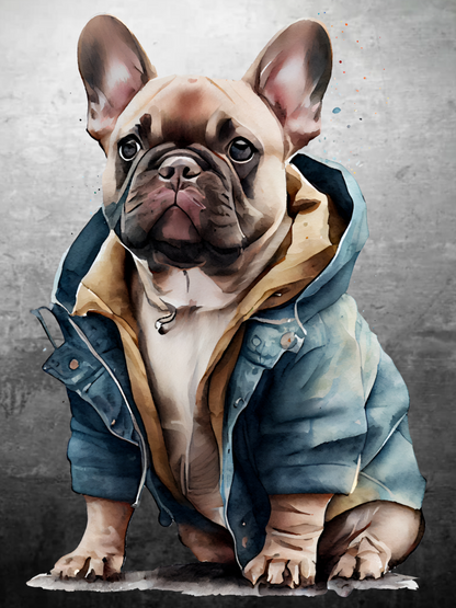 Pack Bulldog Francés Bastidor 30x40 ( 3 Productos)