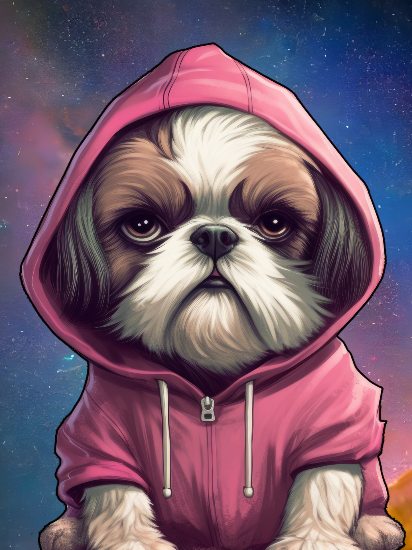 Pack ShihTzu 30x40 con Bastidor