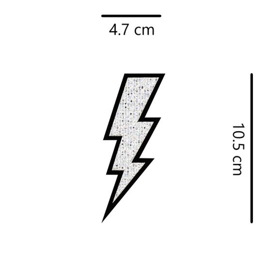 Parche planchable Rayo plateado Microlentejuelas