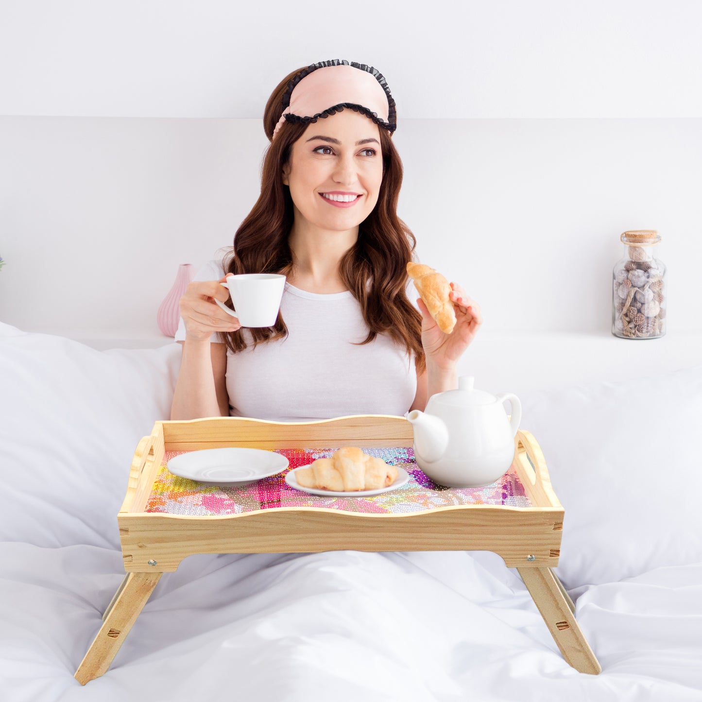 Pintura con diamantes Bandeja Mariposa Acuarela con brazos 40x28cm