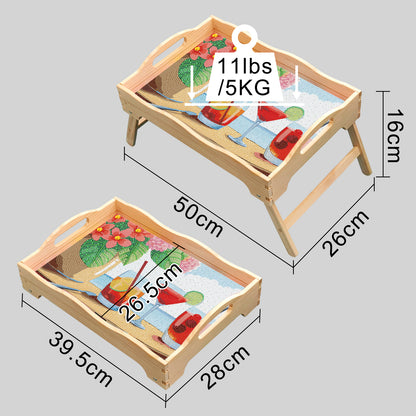 Pintura con diamantes Bandeja Copas con brazos 40x28cm