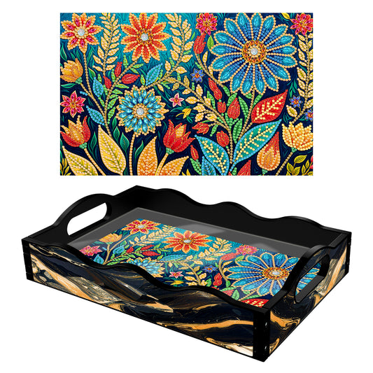 Pintura con diamantes Bandeja Negra 30x20cm