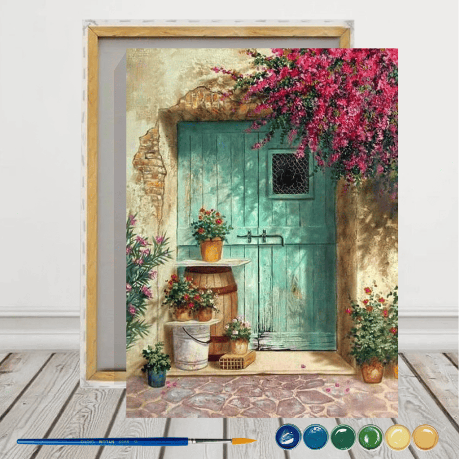 Puerta Pintura por números 30x40 con Bastidor