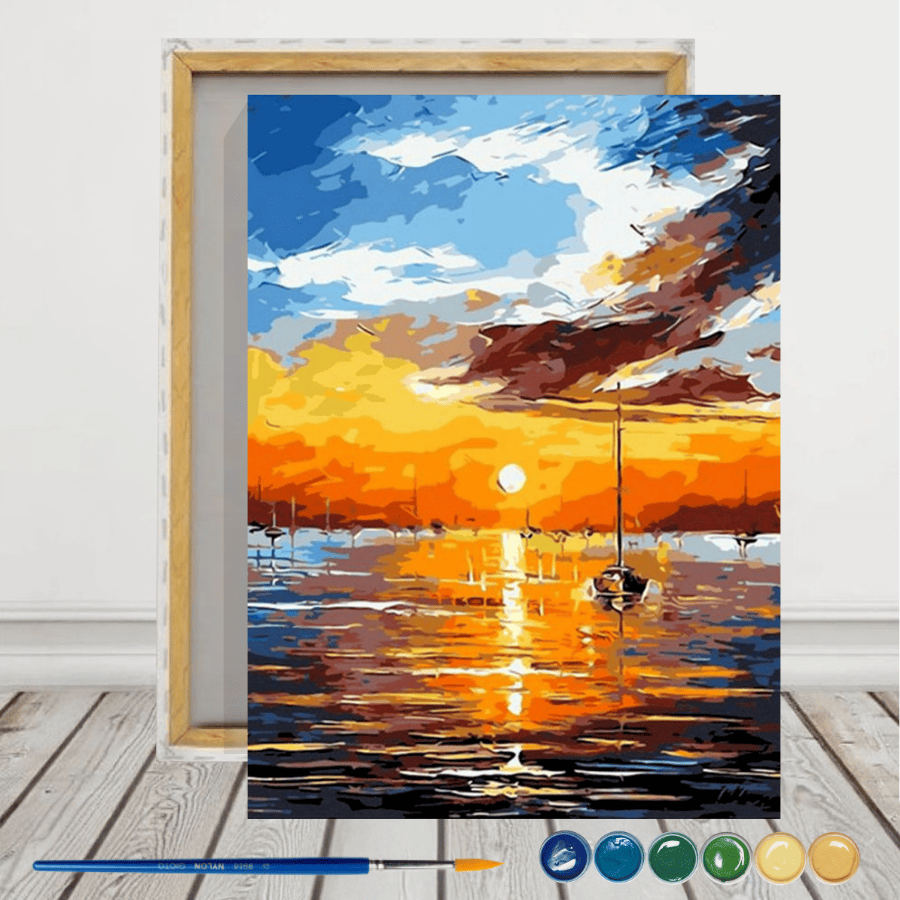 Sunset Pintura por números 30x40 con bastidor