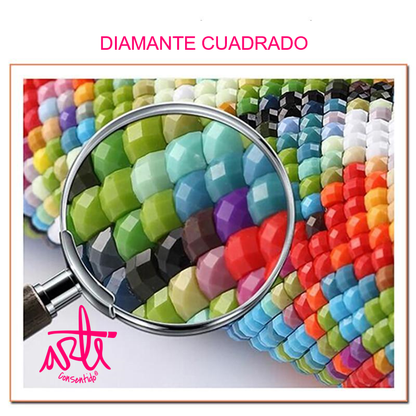Pintura con Diamantes Rincón Mediterráneo 40X50 con Bastidor