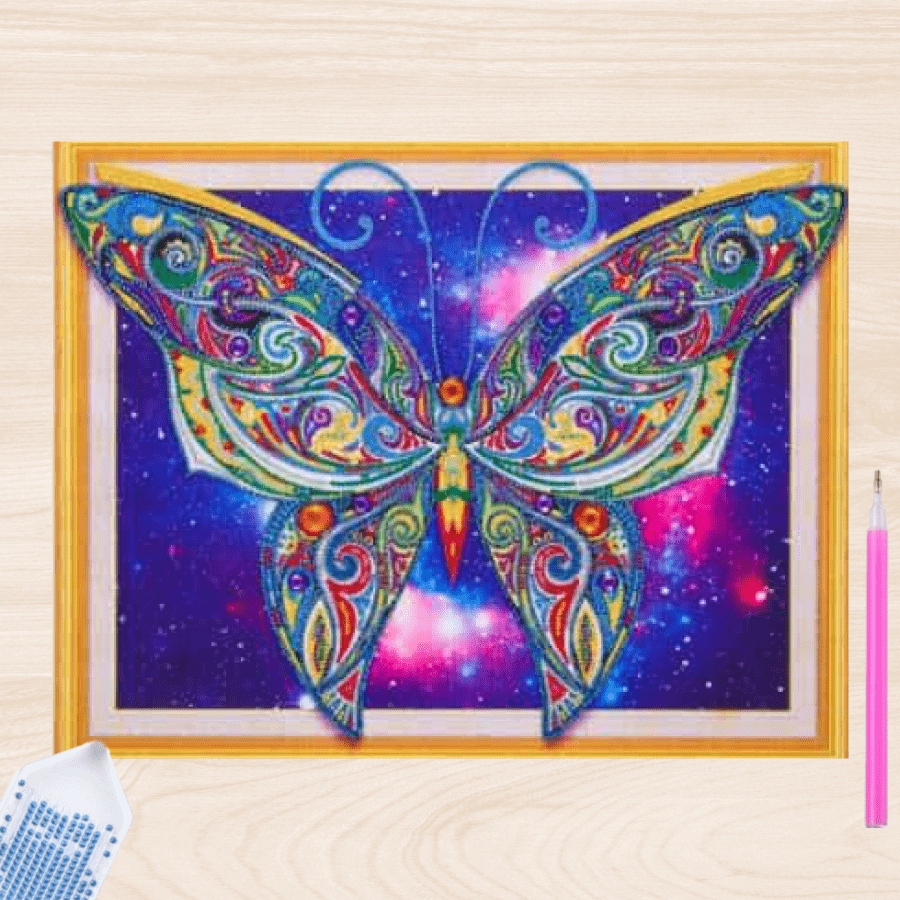 Pintura con Diamantes Mariposa 3D 50x40