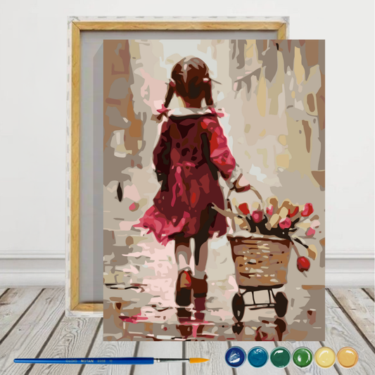 Caminos de Infancia Pintura por números 30x40 con bastidor