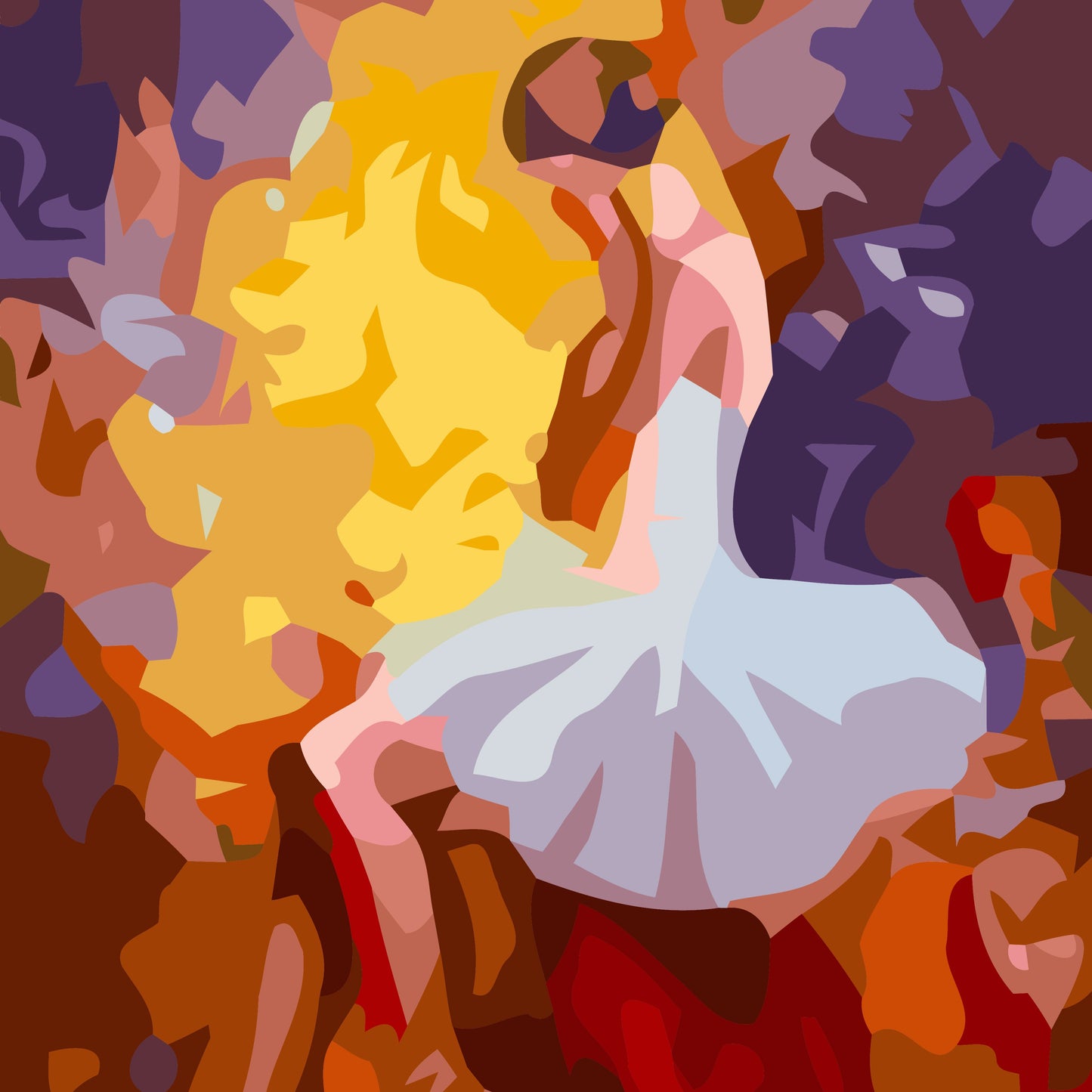 El sueño de la Bailarina Pintura por números 30x40 con bastidor