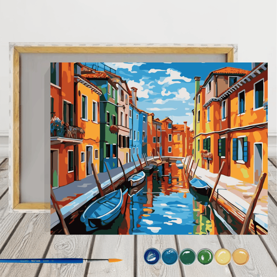 Venecia Pintura por números 30x40 con Bastidor