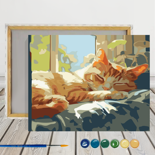 Gato Pintura por números 40x50 con bastidor