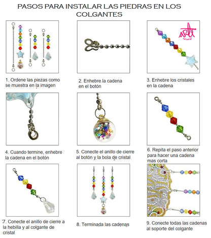 Pintura con Diamantes Llavero Hamsa (2 unid)