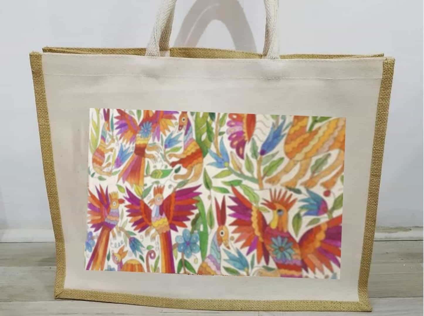 Pintables en Tela Bolsa Artesanal Yute Nº12