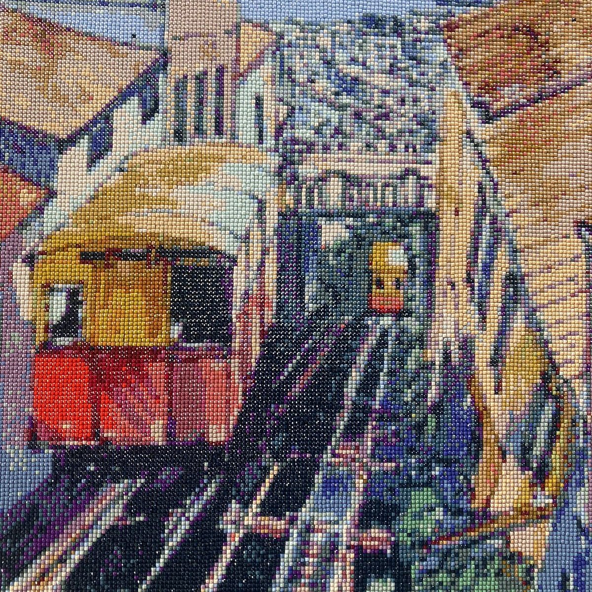 Pintura con Diamantes Ascensores Valparaíso 40X50 CON BASTIDOR