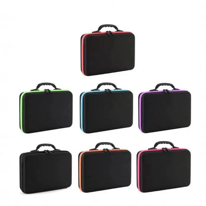 Maleta organizadora (22x34 cms) 60 botellas + kit herramientas pintura con diamantes cierre colores