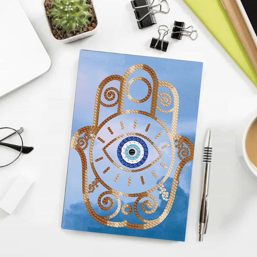 Pintura con Diamantes Cuaderno Hamsa 21x14 cms 50 Páginas