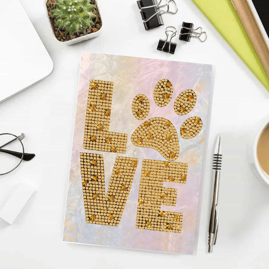 Pintura con Diamantes Cuaderno Dog lover 21x14 cms 50 Páginas