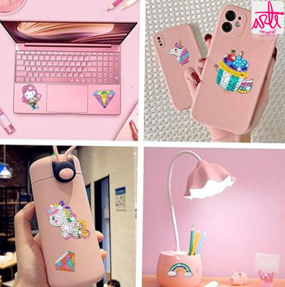 Pintura con diamantes set stickers Arco iris