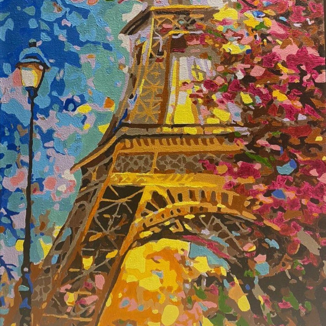 Pintura por números otoño en París (sin bastidor) 30X40