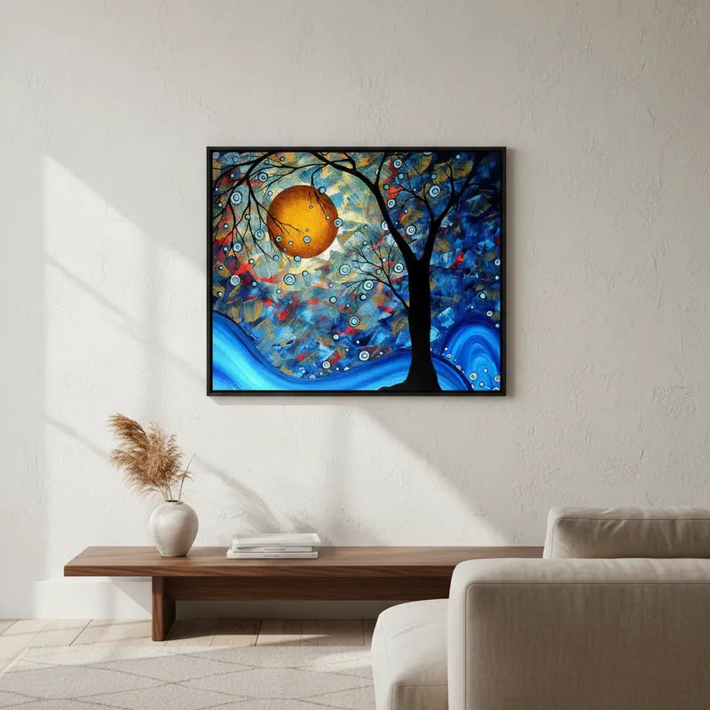 Pintura con Diamantes Árbol Sol 20X25