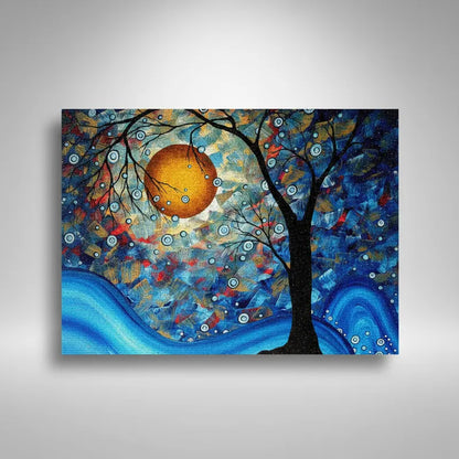 Pintura con Diamantes Árbol Sol 20X25