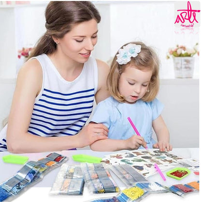 Pintura con diamantes set stickers Arco iris