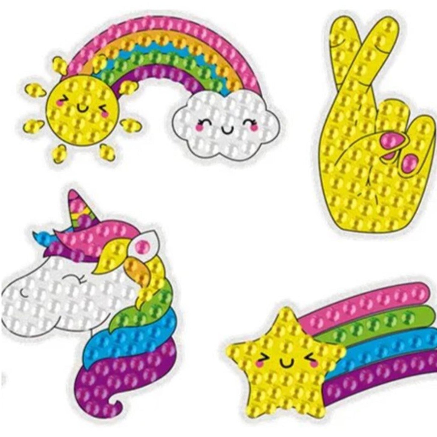 Pintura con diamantes set stickers Arco iris