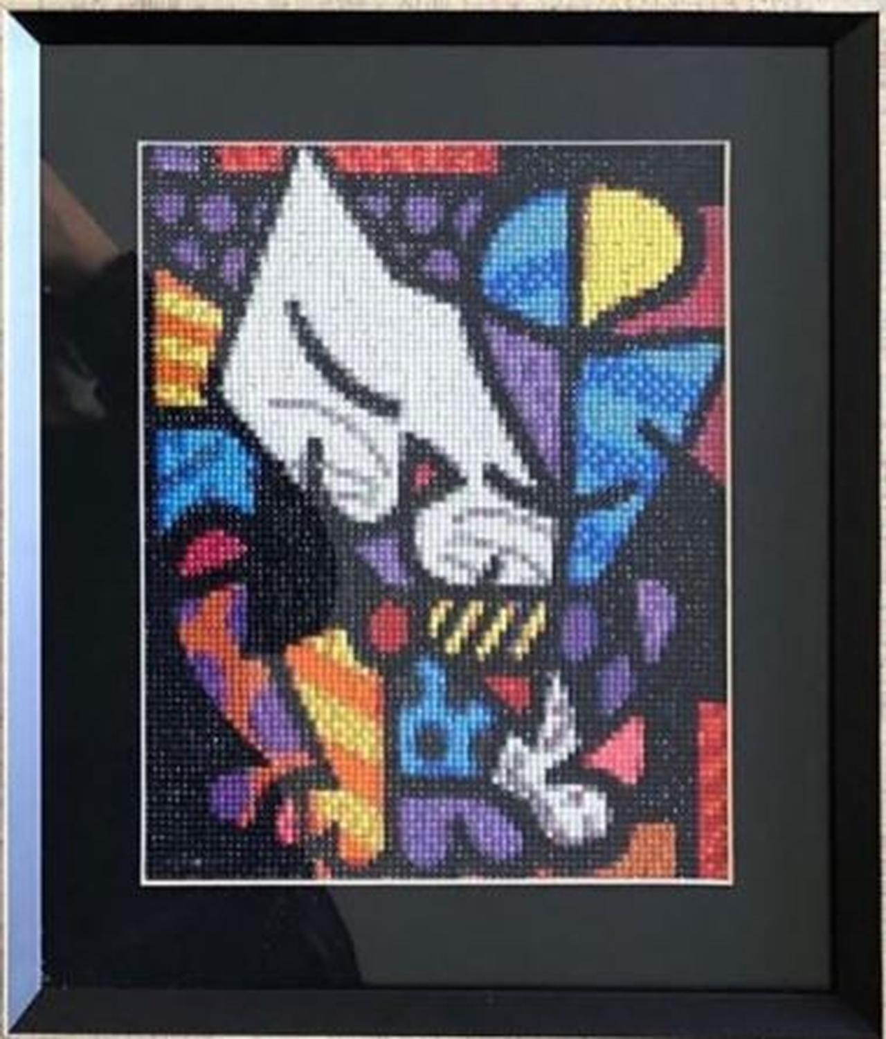 Pintura con Diamantes Gato Britto 20x25