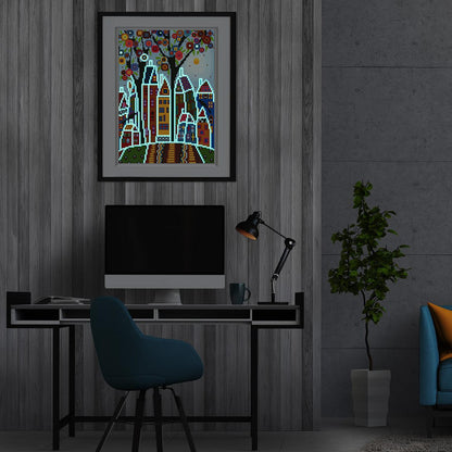 Pintura con Diamantes Ciudad 30X40