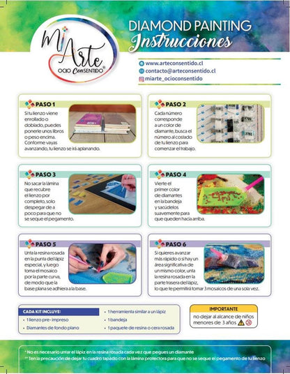 Pintura con Diamantes Colgante Virgen