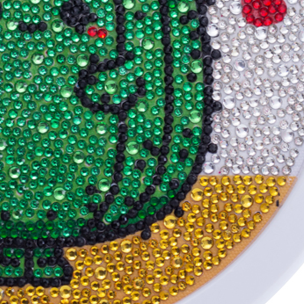 Pintura con Diamantes para Niños cactus 20 CM Redondo con Marco